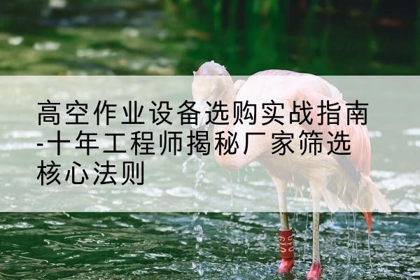 围场剪叉式升降机厂家-高空作业设备选购实战指南-十年工程师揭秘厂家筛选核心法则