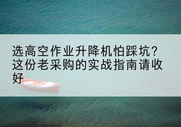 围场高空作业升降机厂家推荐-选高空作业升降机怕踩坑？这份老采购的实战指南请收好